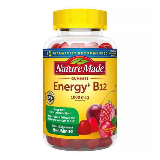 Nature Made Energy B-12 Adult Gummies, Cherry & Wild Berries 80 Ea