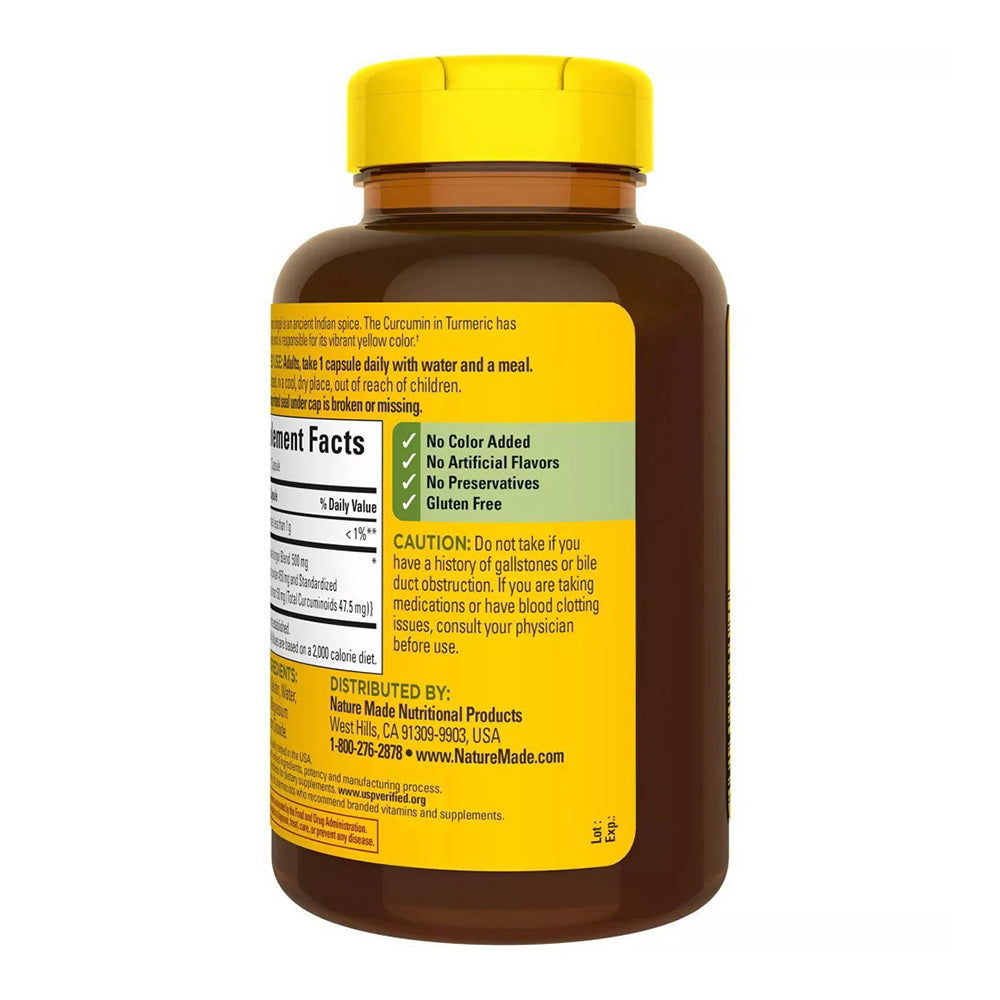 Nature Made Turmeric Curcumin 500Mg - 120 Capsules