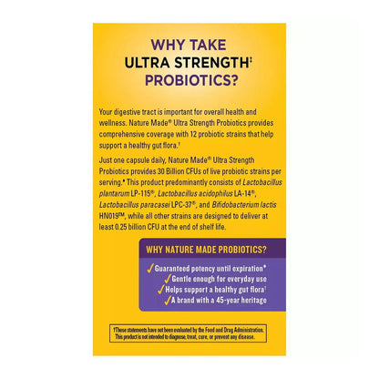 Nature Made Ultra Strength Probiotic Capsules, 25 Ea