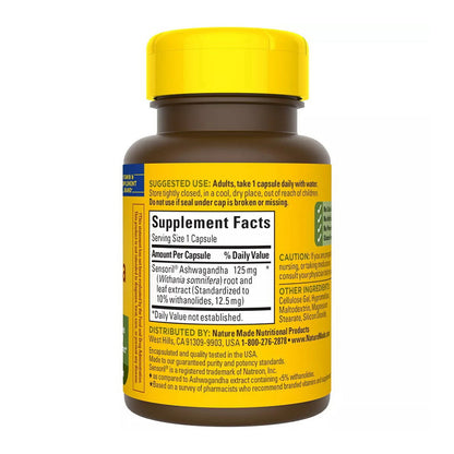 Nature Made Ashwagandha - 125Mg, 60 Count