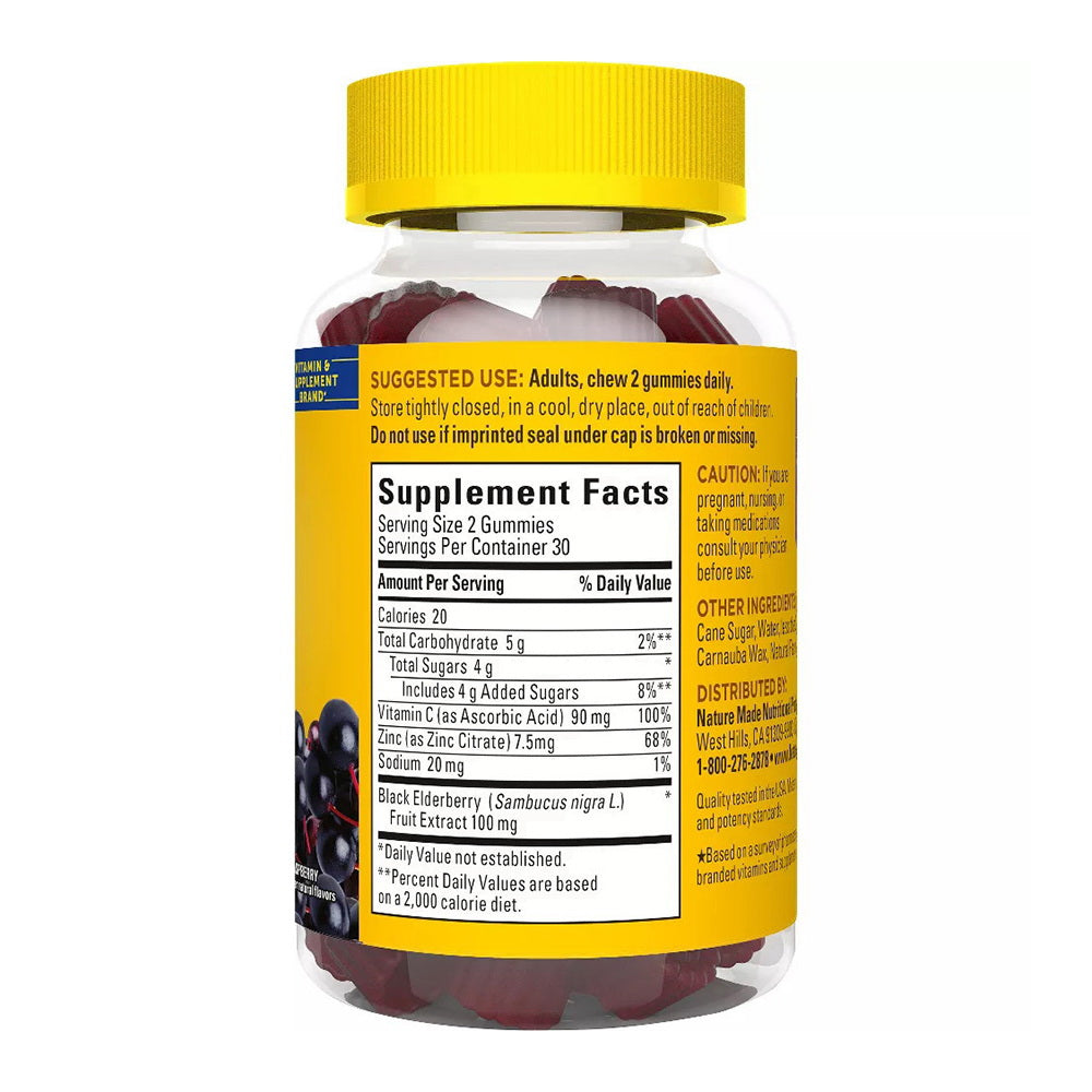 Nature Made Elderberry Gummies - 60 Count