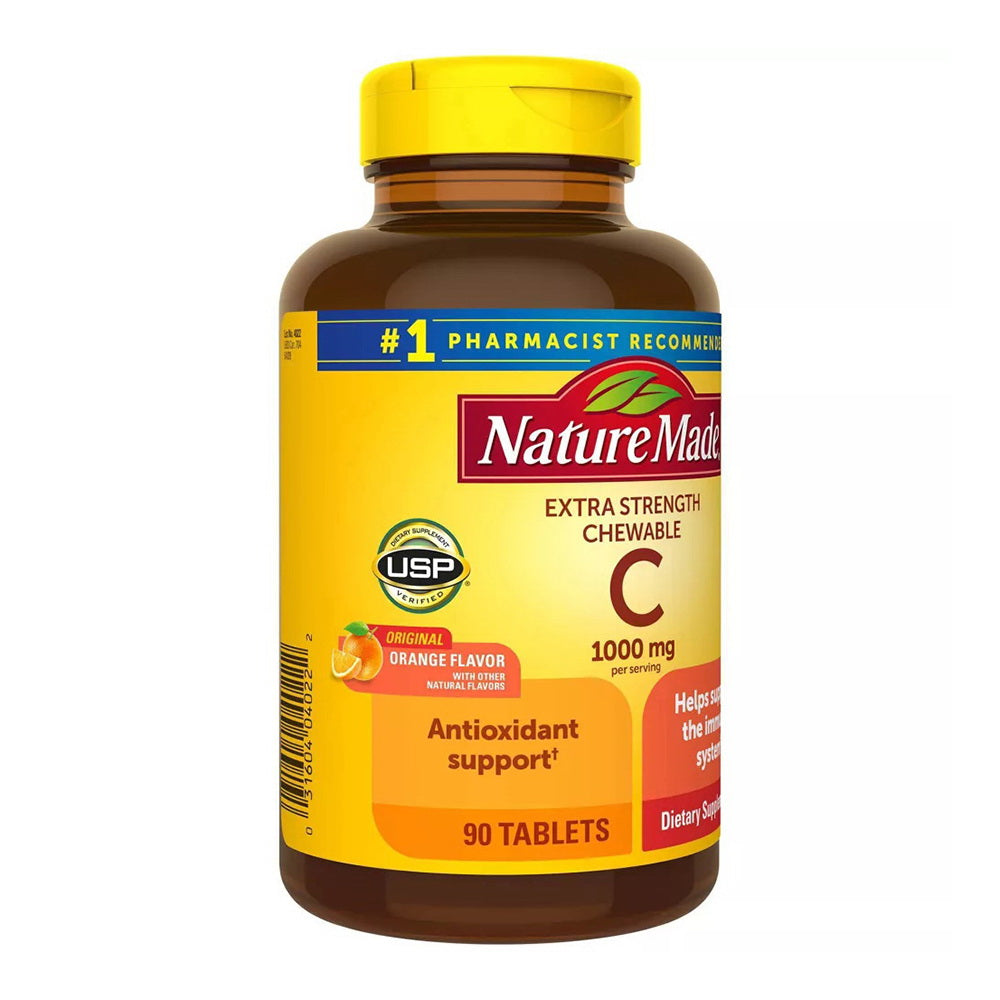 Nature Made Extra Strength Dosage Chewable Vitamin C 1000 Mg, 90 Tablets