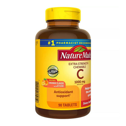 Nature Made Extra Strength Dosage Chewable Vitamin C 1000 Mg, 90 Tablets