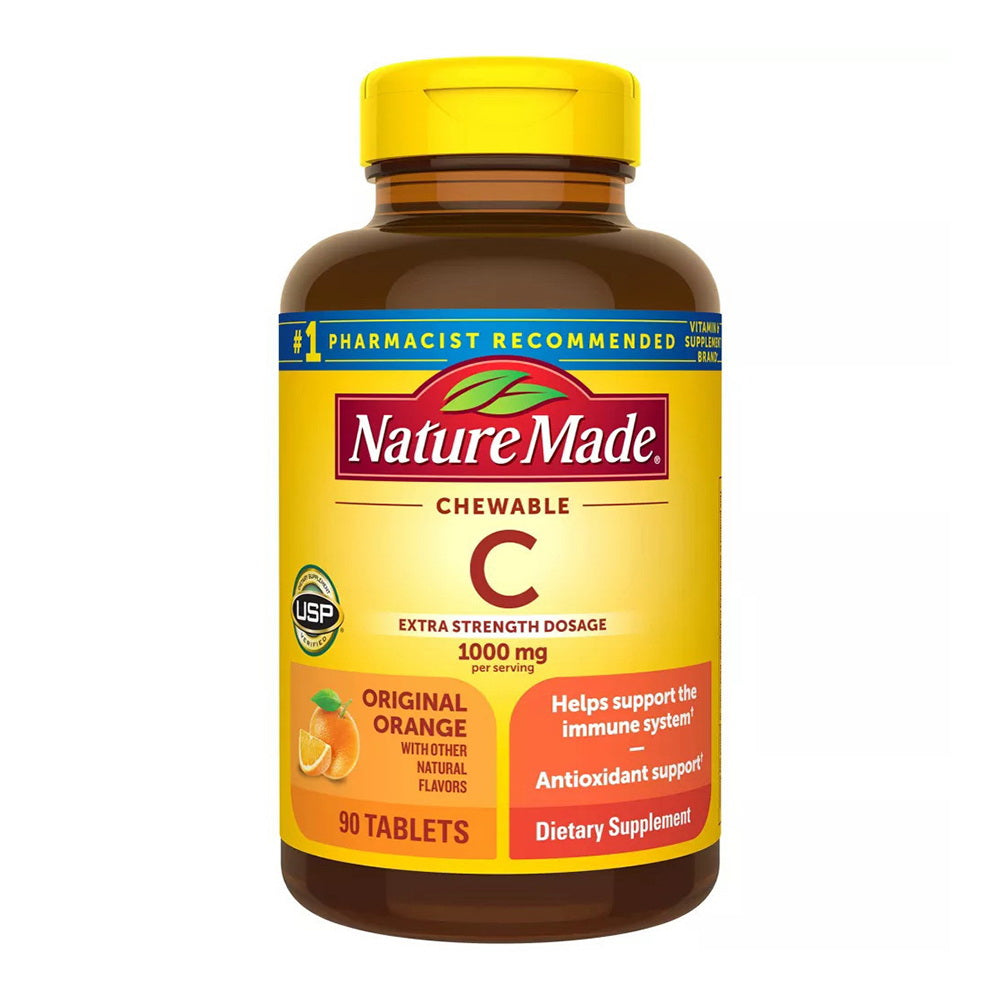 Nature Made Extra Strength Dosage Chewable Vitamin C 1000 Mg, 90 Tablets