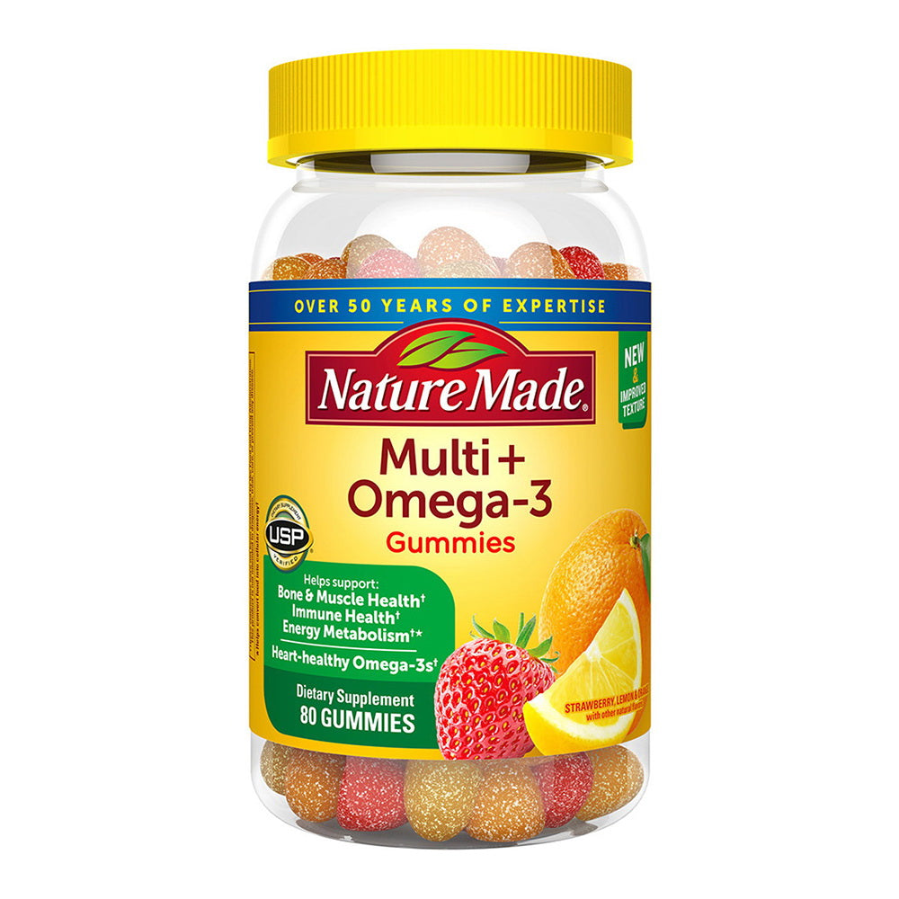 Nature Made Multivitamin + Omega-3, 80 Gummies