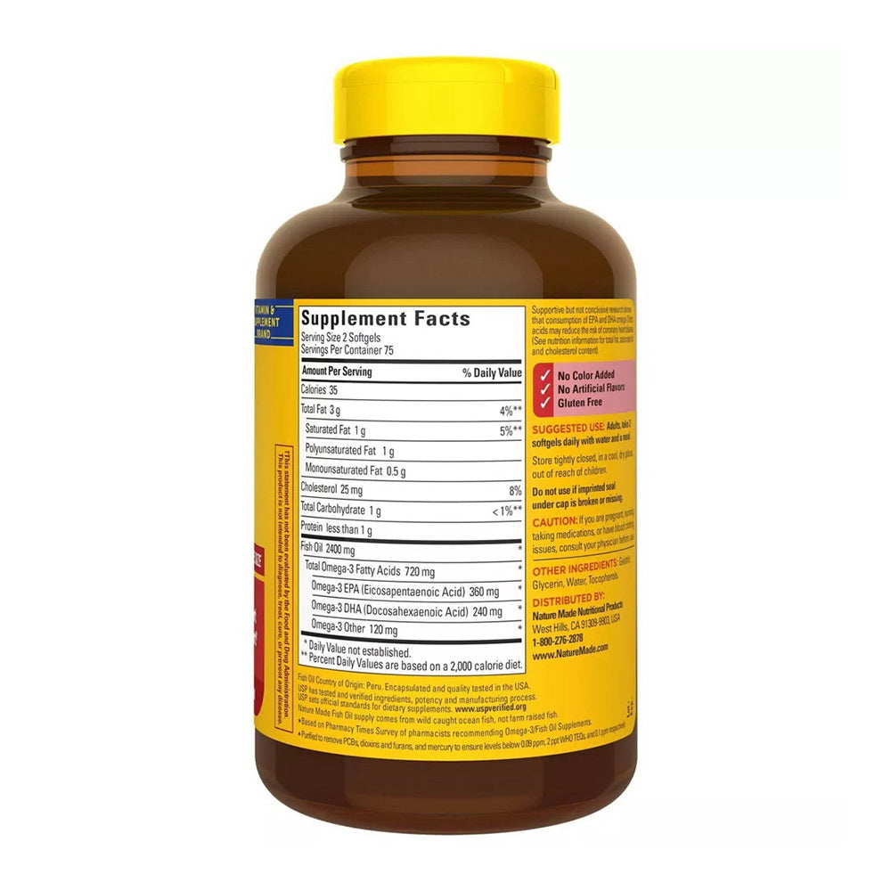 Nature Made Fish Oil 1200 Mg, Softgels 150