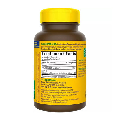 Nature Made Magnesium Glycinate 200 Mg Per Serving,