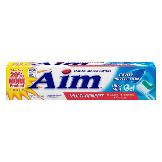 Aim Cavity Protection Toothpaste Ultra Mint Gel 5.5 Oz