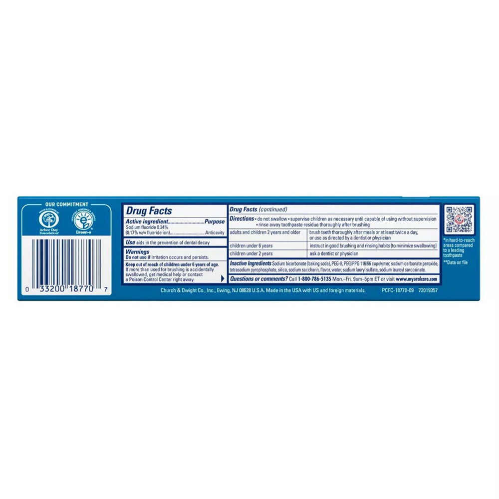 Arm And Hammer Peroxie Care Baking Soda And Peroxide Toothpaste - 6 Oz