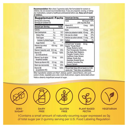 Alive Zero Sugar Men's Gummy Multivitamin 50 Ct