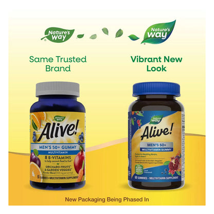 Nature'S Way Alive! Men'S 50+ Gummies - 60 Count