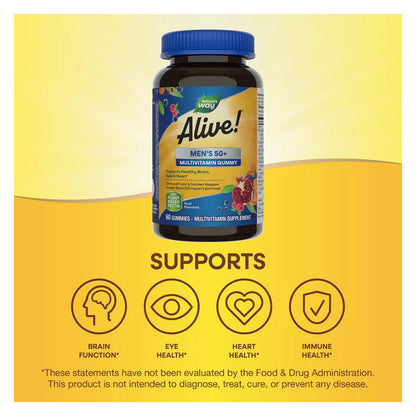 Nature'S Way Alive! Men'S 50+ Gummies - 60 Count