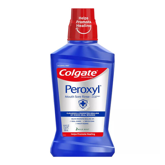 Colgate Peroxyl Antiseptic Mouthwash - Mild Mint - 16.9 Oz