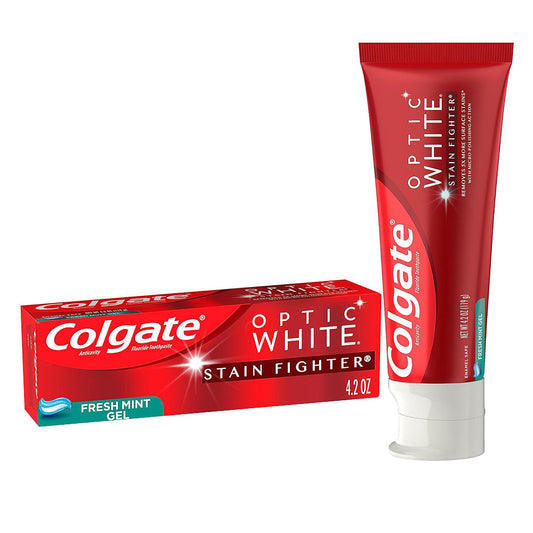 Colgate Optic White Stain Fighter Fresh Mint Gel, 4.2 Oz