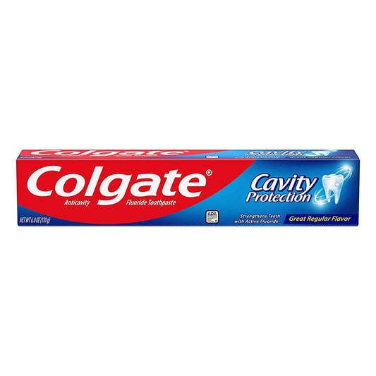 Colgate Cavity Protection Regular Fluoride Toothpaste, White, 6 Oz