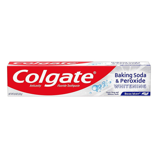 Colgate Baking Soda And Peroxide Whitening Bubbles Toothpaste, Brisk Mint, 8 Ounce