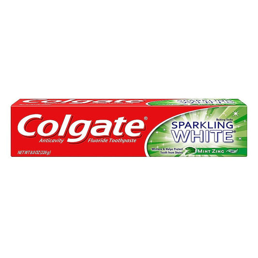 Colgate Sparkling Mint Zing Gel Toothpaste, White Mint,Spearmint, 8 Ounce