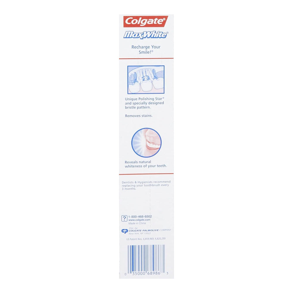 Colgate Max White Full Head Toothbrush, Medium - 1 Ea