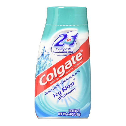 Colgate 2-In-1 Toothpaste And Mouthwash Whitening Icy Blast - 4.6 Oz