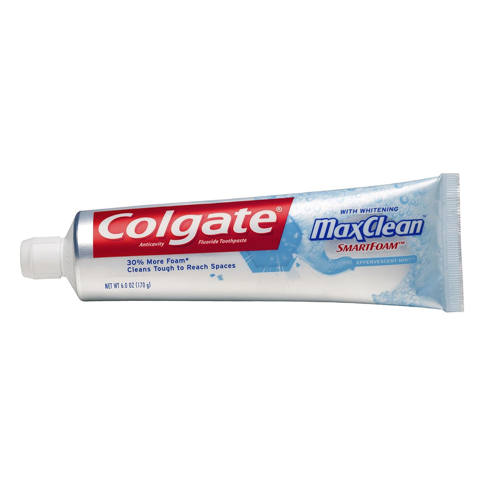 Colgate Max Clean Smart Foam Whitening Fluoride Toothpaste - 6 Oz