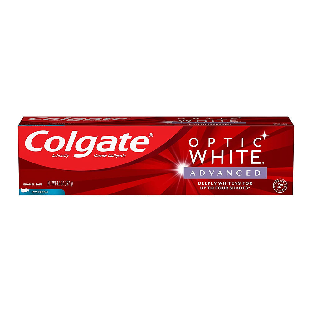 Colgate Optic White Advanced Teeth Whitening Toothpaste Icy Fresh - 4.5 Oz