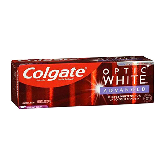 Colgate Optic White Advanced Teeth Whitening Toothpaste, Oxygenating White, 3.2 Oz Tube
