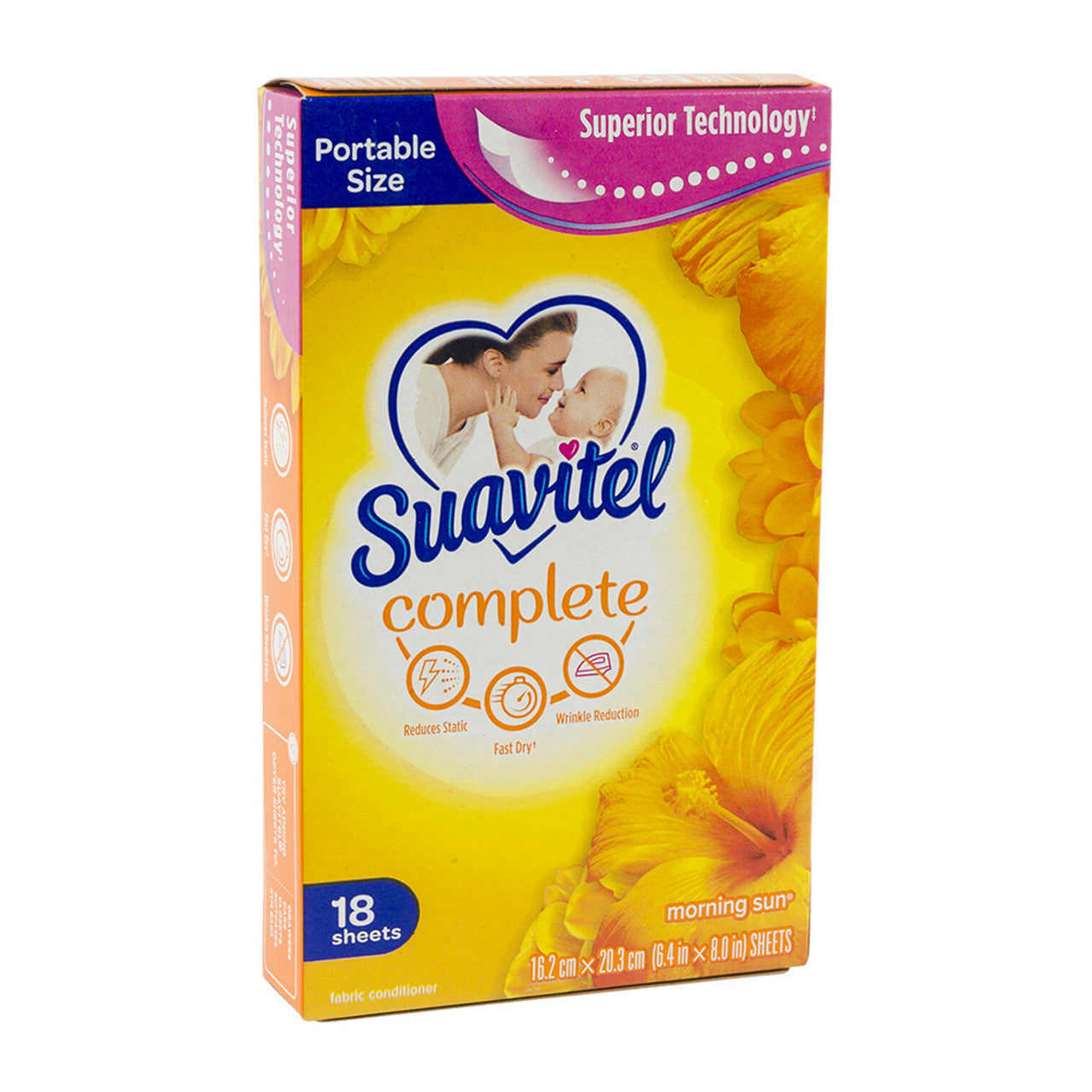 Suavitel Fast Dry Fabric Conditioner Sheets, Magical Morning Sun, 18 Ea