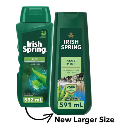 Irish Spring Aloe Mist Body Wash For Men, 591 Ml