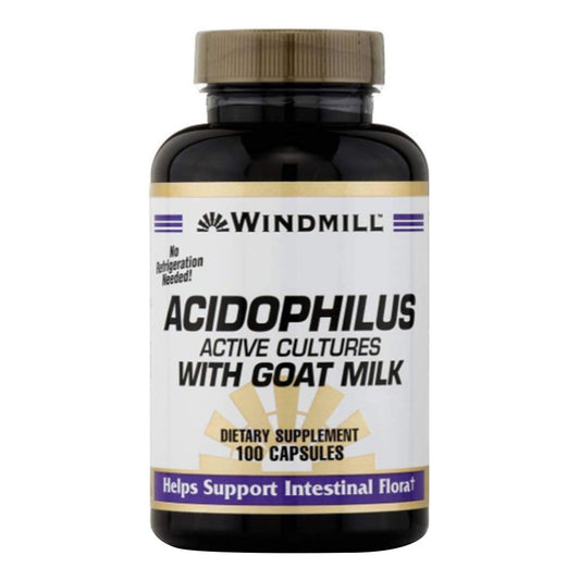 Windmill Acidophilus Dietary Supplement Caplets With Goat Milk, 100 Ea