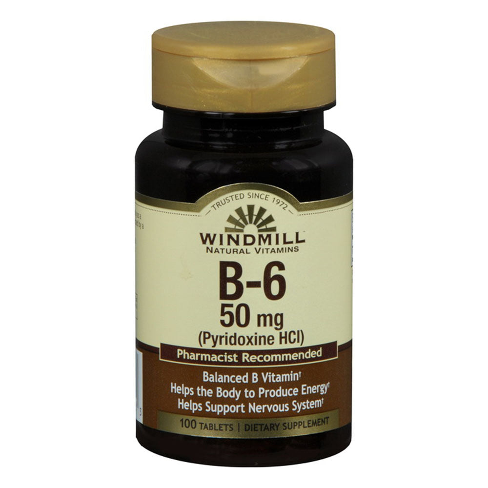 Windmill Vitamin B-6 50 Mg Tablets 100 Tablets