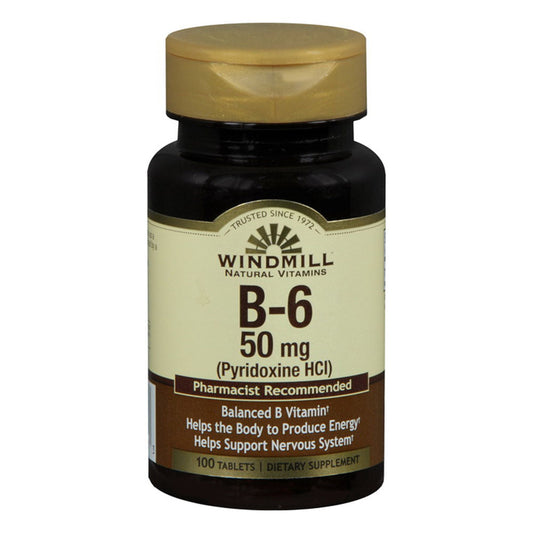 Windmill Vitamin B-6 50 Mg Tablets 100 Tablets