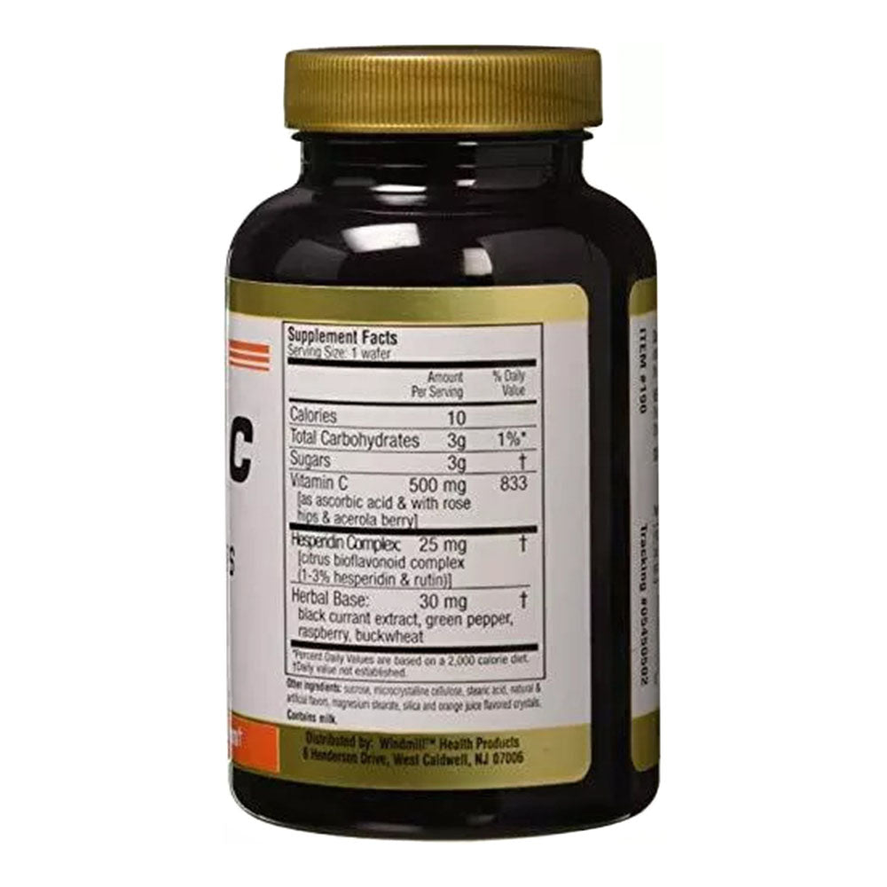 Windmill Vitamin C-500 Chewable Wafers 50 Tablets