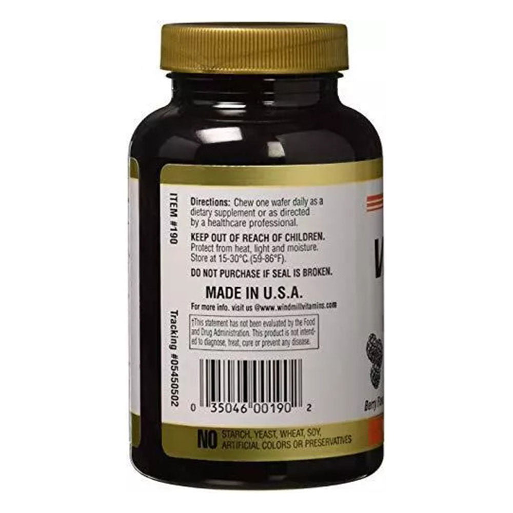 Windmill Vitamin C-500 Chewable Wafers 50 Tablets