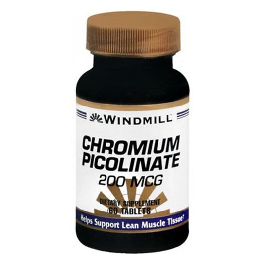 Windmill Chromium Picolinate 200 Mcg Tablets 60 Tablets