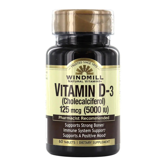 Windmill Vitamin D-3 5000 Iu Tablets, 60 Ea