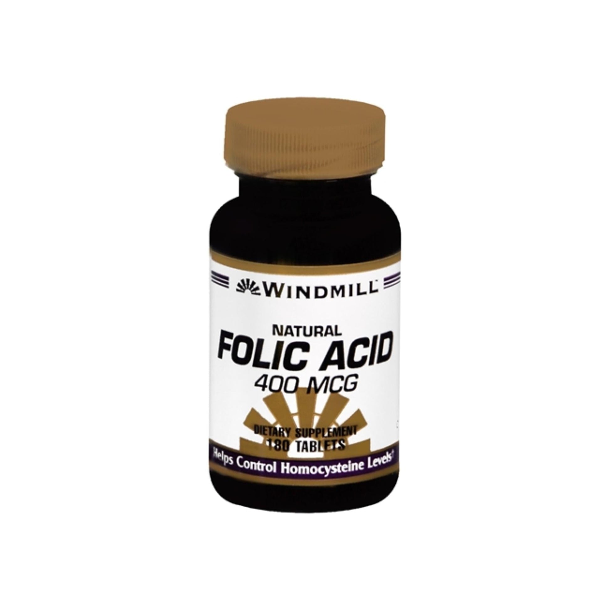 Windmill Folic Acid 400 Mcg Tablets Natural 180 Tablets