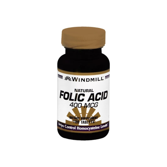 Windmill Folic Acid 400 Mcg Tablets Natural 180 Tablets
