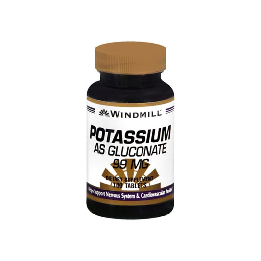 Windmill Potassium Gluconate 99 Mg Tablets 100 Tablets