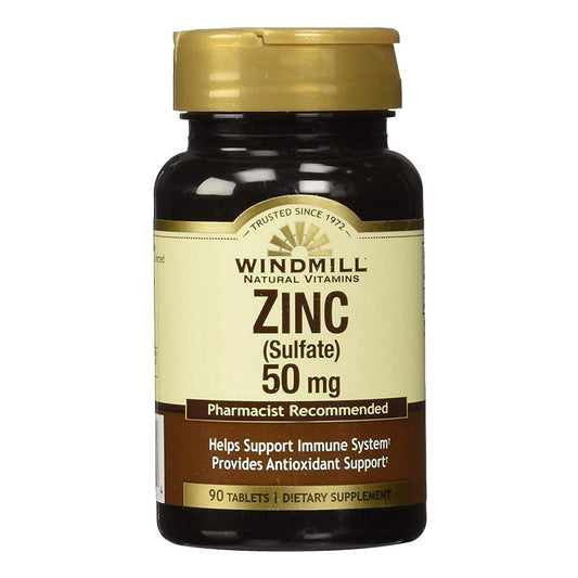 Windmill Zinc 50 Mg Tablets Natural Source 90 Tablets