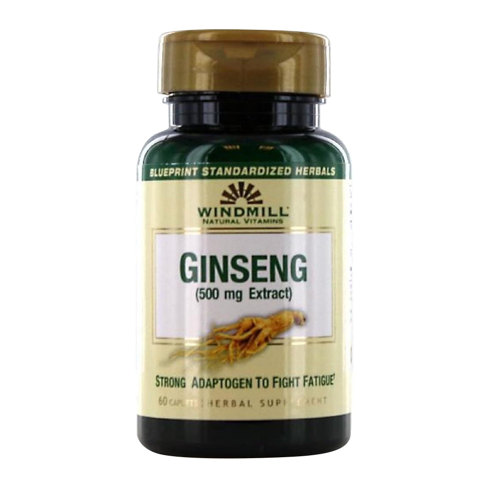 Windmill Ginseng 500 Mg Extract Caplets 60 Ea
