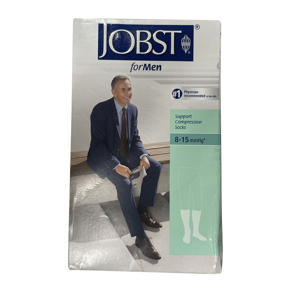 Jobst Supportwear Socks For Men Knee High 8-15 Mmhg Navy Medium 1 Pair