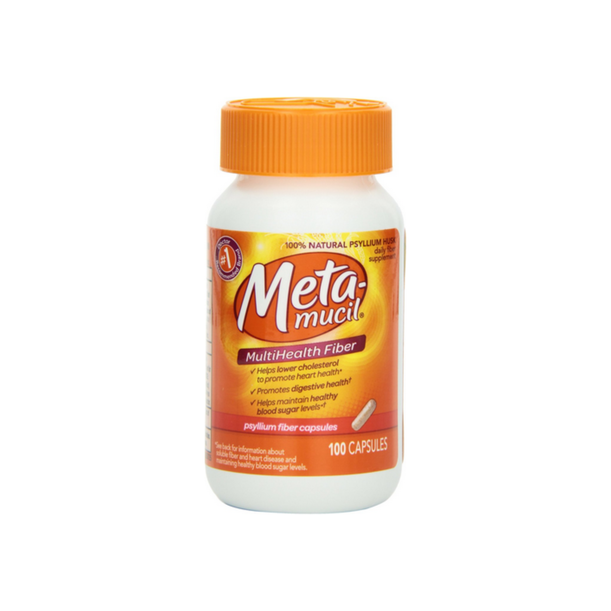 Metamucil Multi-Health CareFiber Capsules 100 Ea