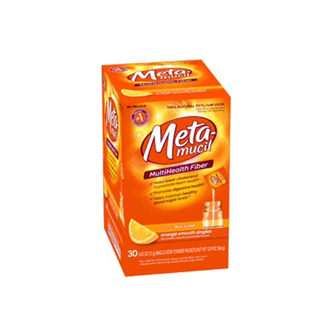 Metamucil Smooth Texture Orange Single Dose Packets 30 Each