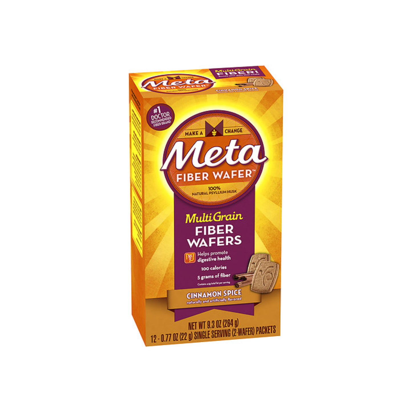 Metamucil Multigrain Fiber Wafers, Cinnamon Spice 24 Ea