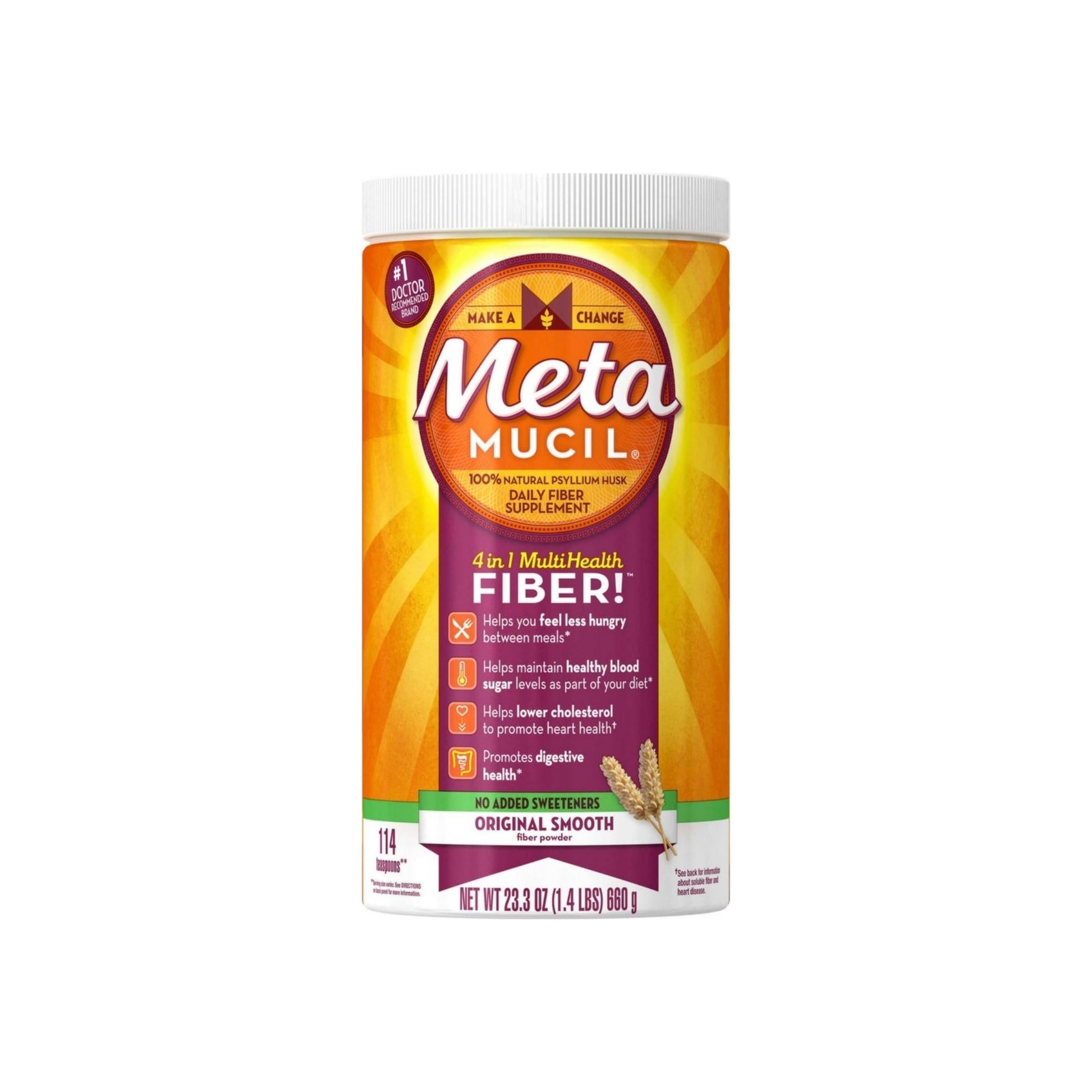 Metamucil Smooth Texture Sugar-Free Unflavored 114 Each