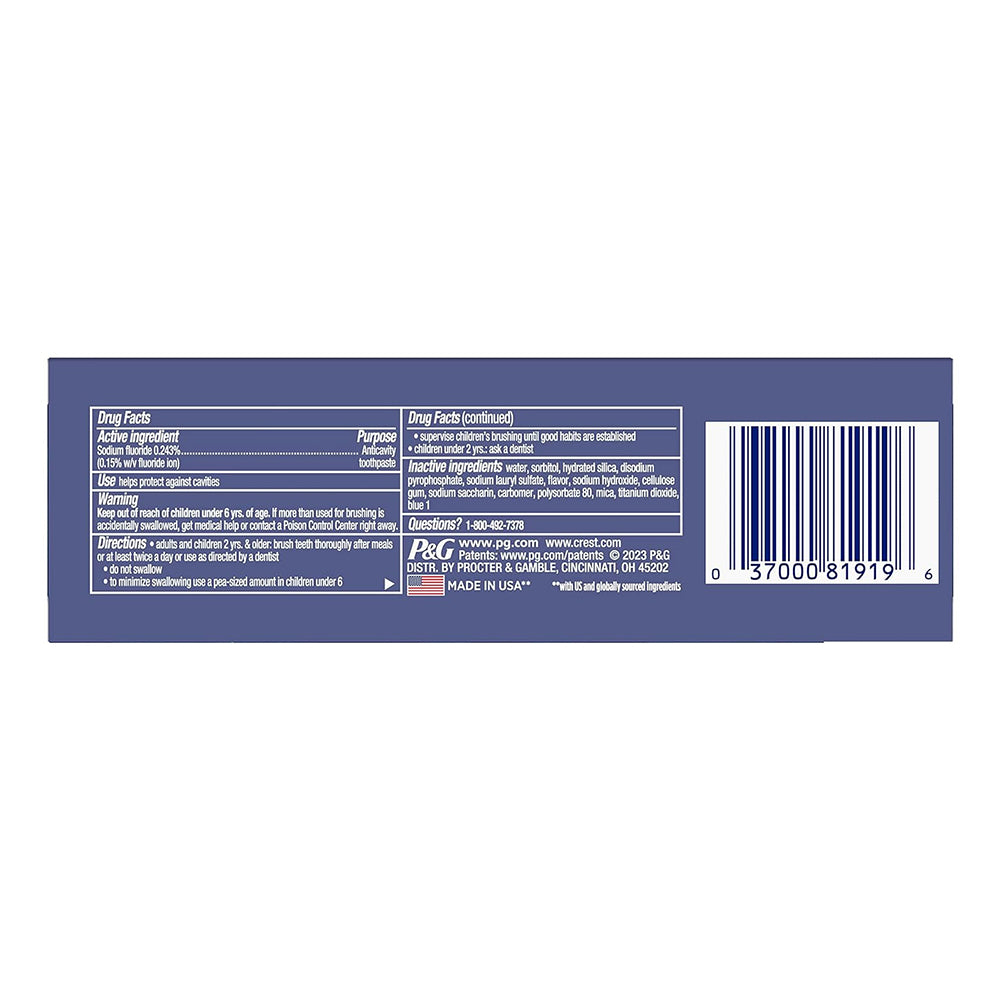 Crest 3D White Arctic Fresh Teeth Whitening Toothpaste, 2.7 Oz