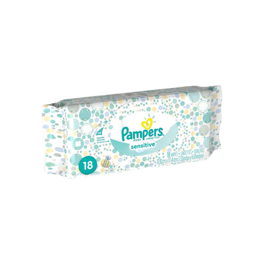 Pampers Sensitive Wipes Convenience Pack 18 Ea