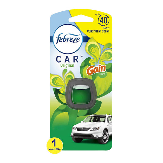 Febreze Car Air Freshener Vent Clip With Gain Scent, Original, 1 Count