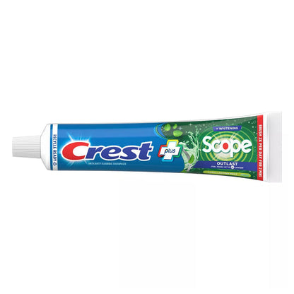 Crest + Scope Outlast Complete Whitening Toothpaste, Mint, 5.4 Oz