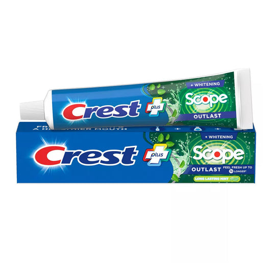 Crest + Scope Outlast Complete Whitening Toothpaste, Mint, 5.4 Oz
